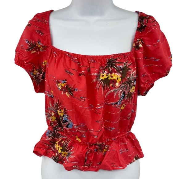 Reformation Lenny Top in Fiji Tropical Print Size Small - Picture 5 of 11